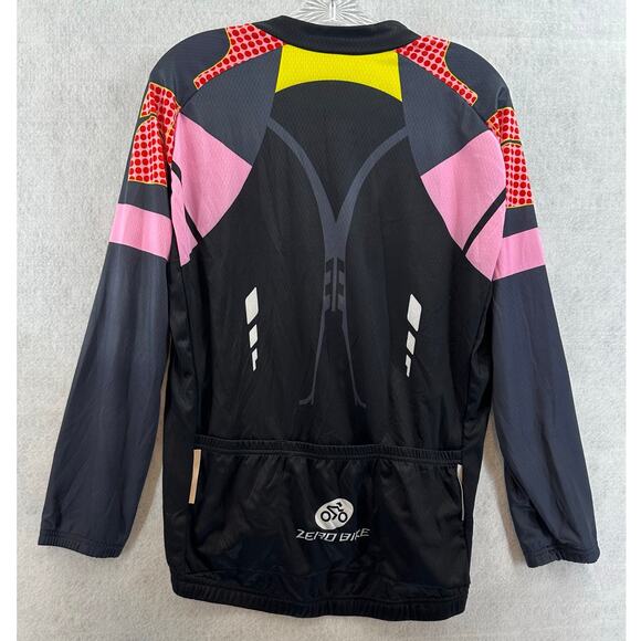 ZeroBike Large Cycling Jersey Shirt Long Sleeve Pockets Breathable Athletic - Picture 2 of 9